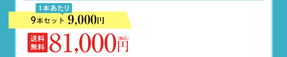 9本セット 9,000円