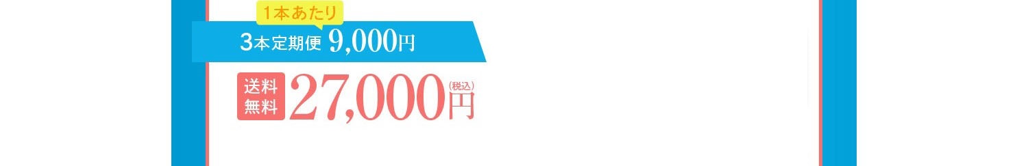 3本定期便 9,000円OFF
