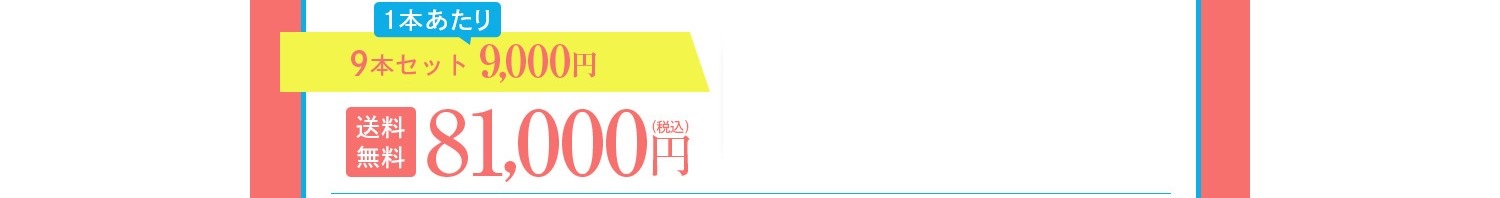 9本セット 9,000円