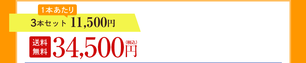 3本セット 1本あたり11,500円