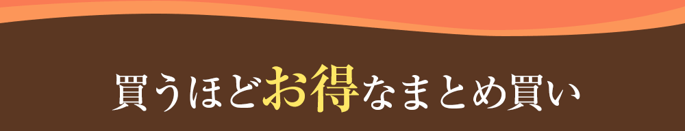 買うほどお得なまとめ買い