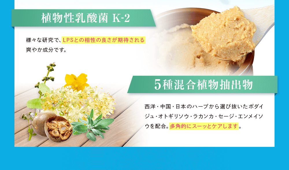 様々な研究で、LPSとの相性の良さが期待される爽やか成分です。